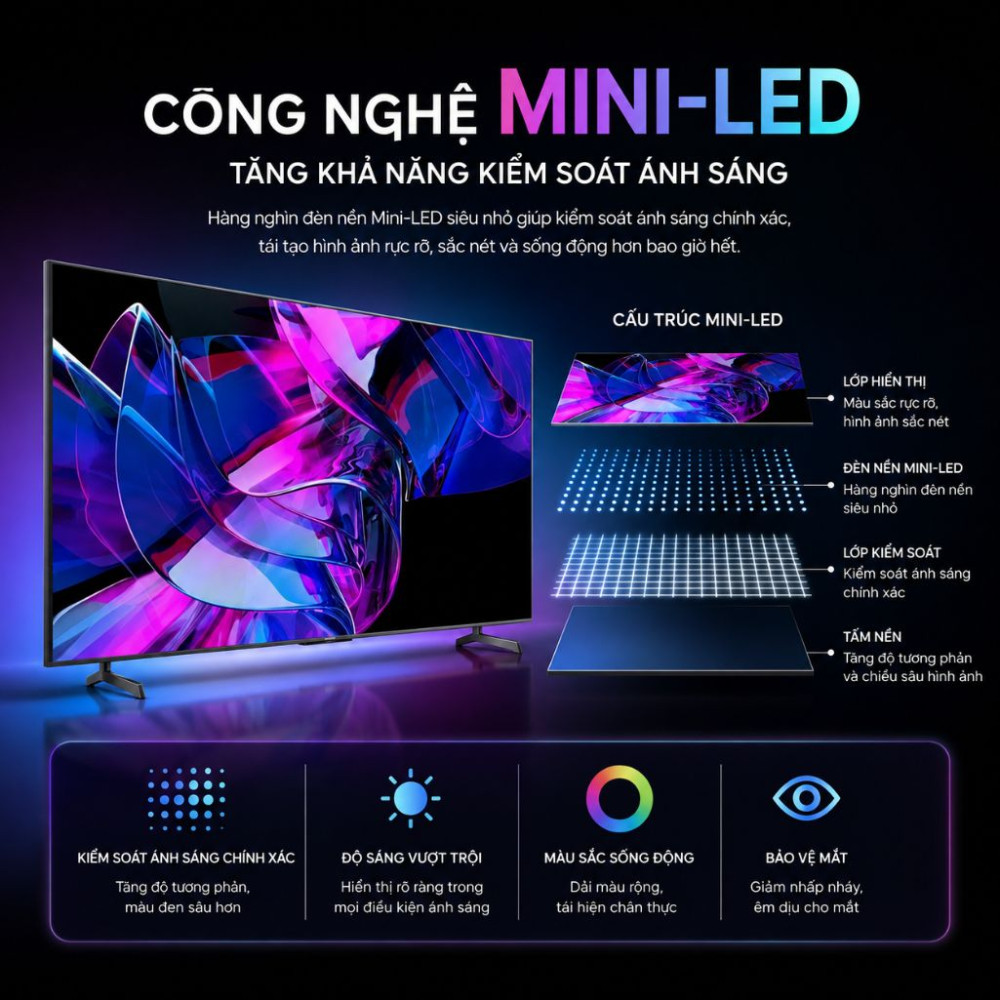 Smart tivi Uled Hisense 4K 65 inch 65U7K - Hàng chính hãng