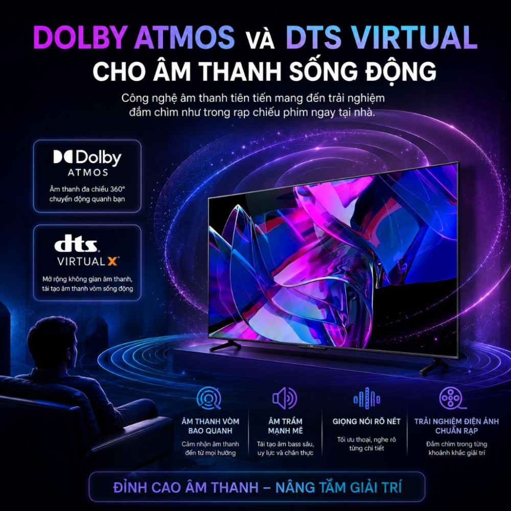 Smart tivi Uled Hisense 4K 65 inch 65U7K - Hàng chính hãng