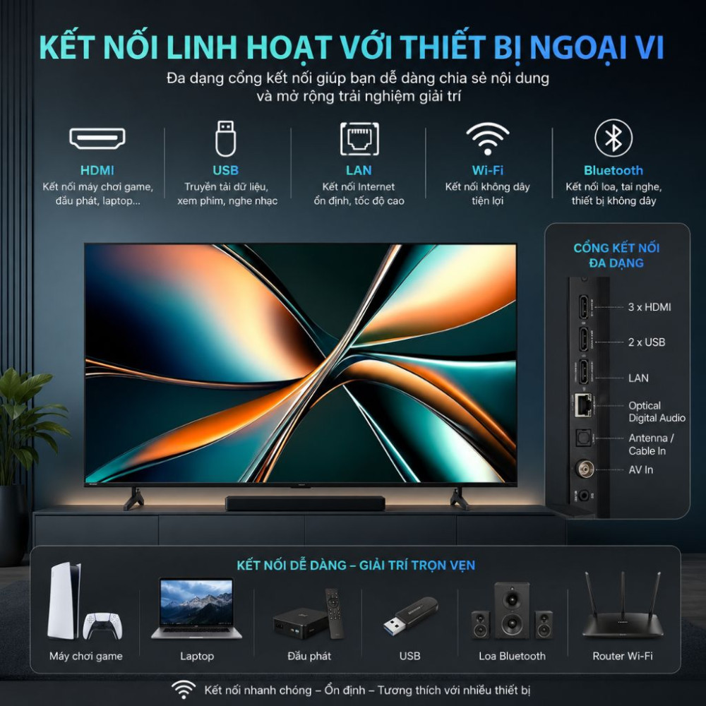 Smart tivi Uled Hisense 4K 75 inch 75U6Q - Hàng chính hãng