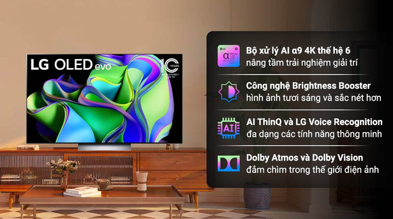 Smart Tivi Oled LG 4K 55 inch 55C3PSA - Hàng chính hãng