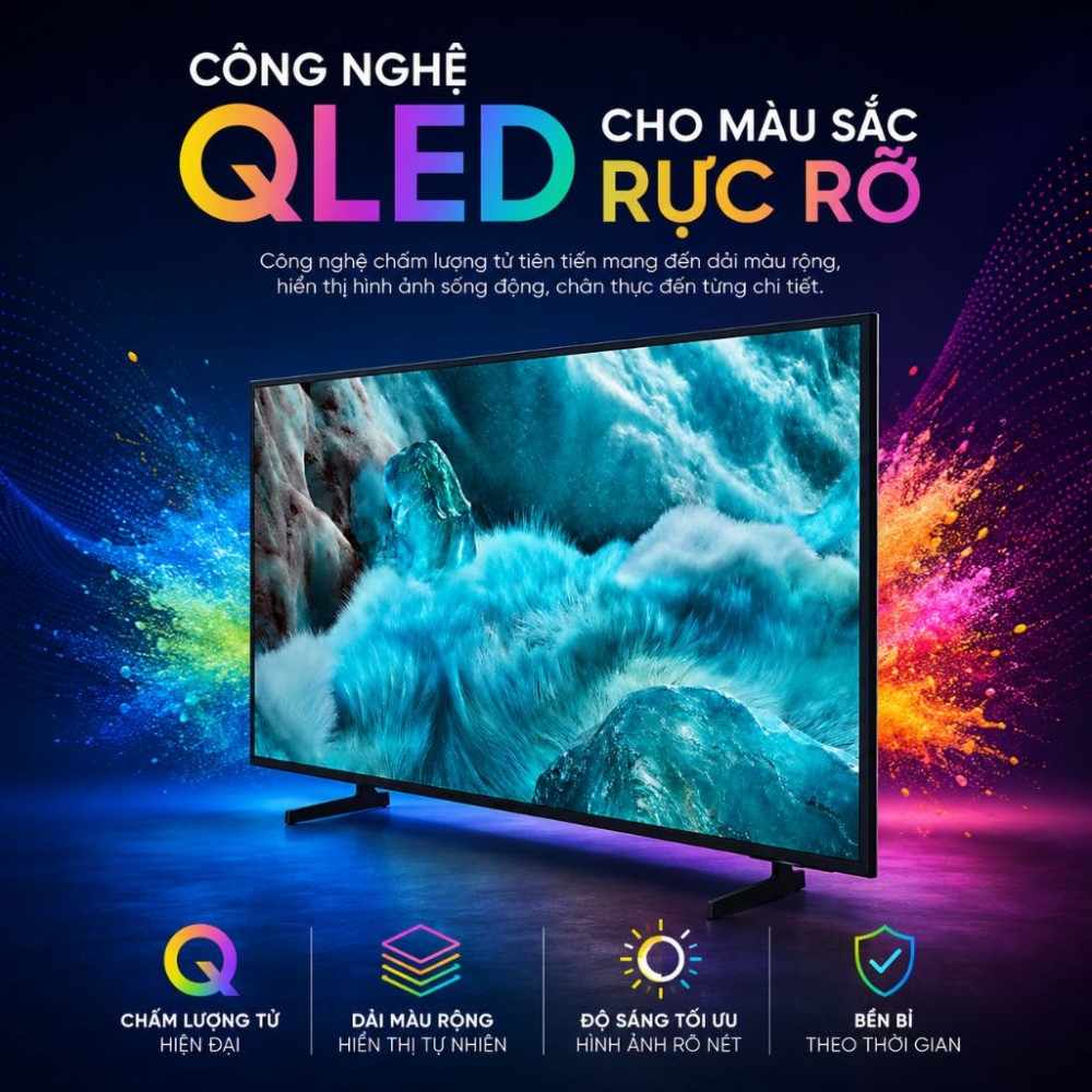 Smart Tivi QLED Samsung AI 4K 85 inch QA85Q7FA - Hàng chính hãng