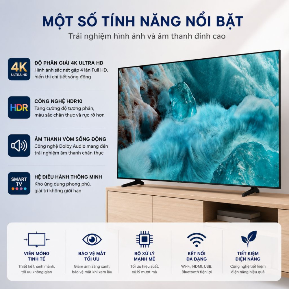 Smart Tivi QLED Samsung AI 4K 85 inch QA85Q7FA - Hàng chính hãng