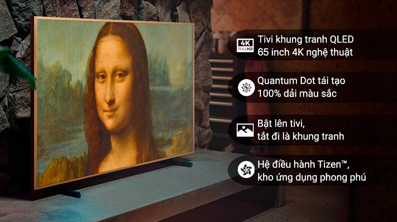 Smart tivi khung tranh the frame QLED Samsung QA65LS03B - Hàng chính hãng