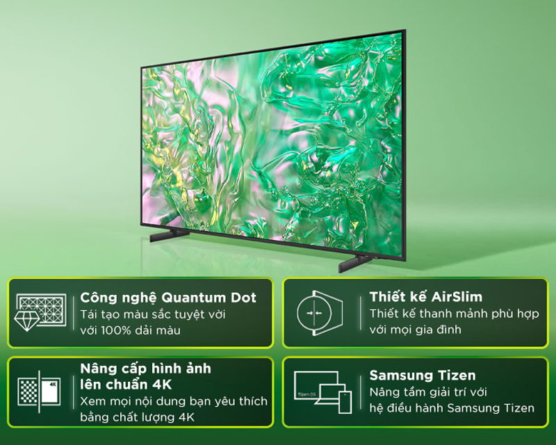 Smart tivi Samsung 4K 55 inch UA55DU8000 - Hàng chính hãng