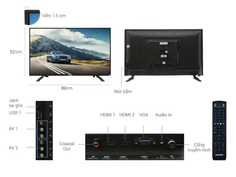 Smart tivi Asanzo 43 inch 43SL900 - Hàng chính hãng