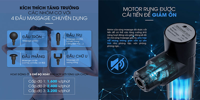 Súng massage Buheung MK-330 - Hàng chính hãng