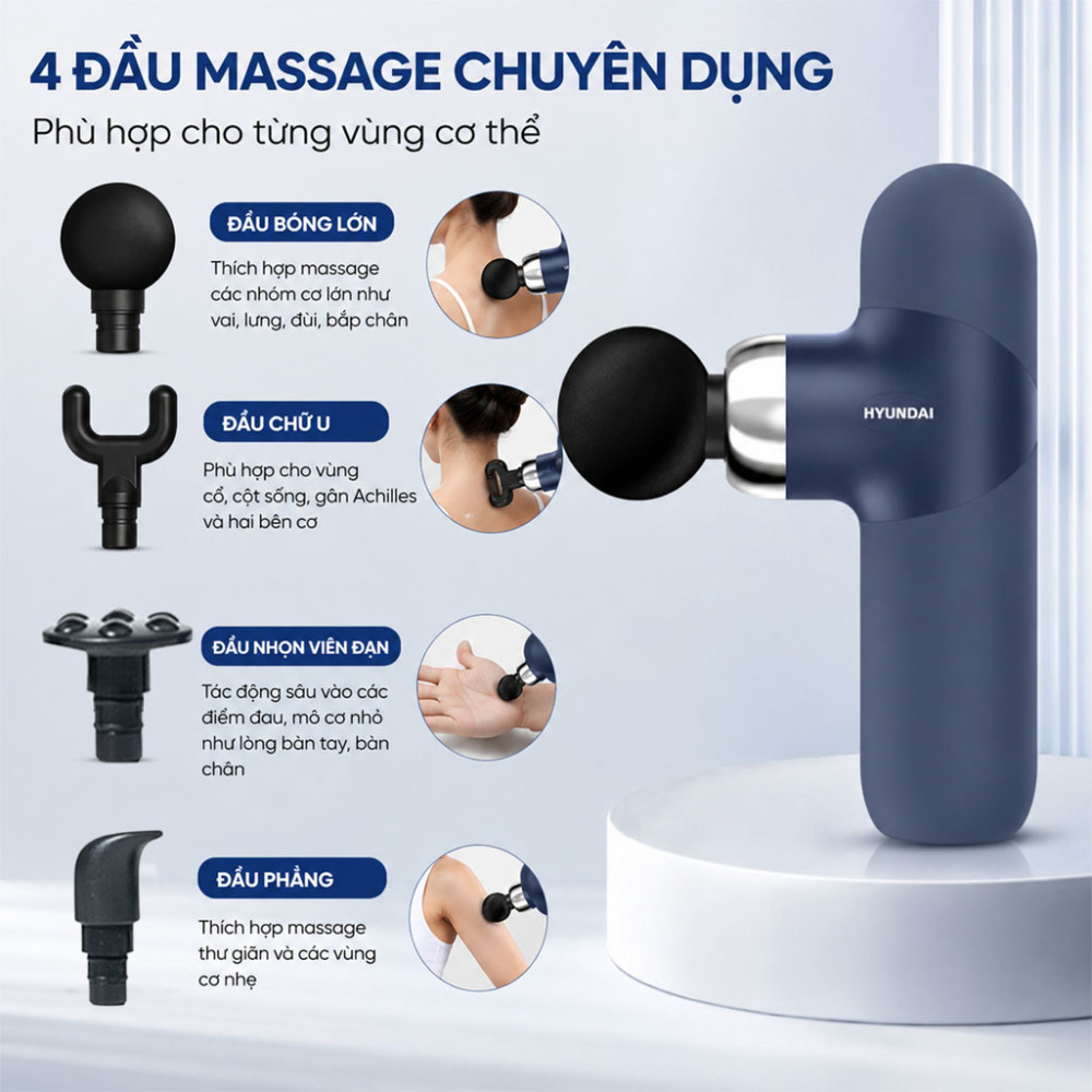 Súng massage cầm tay Hyundai PMS-019  - Hàng chính hãng
