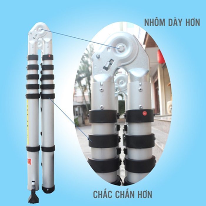 Thang nhôm rút gọn chữ A Sumo ADT807B - Hàng chính hãng