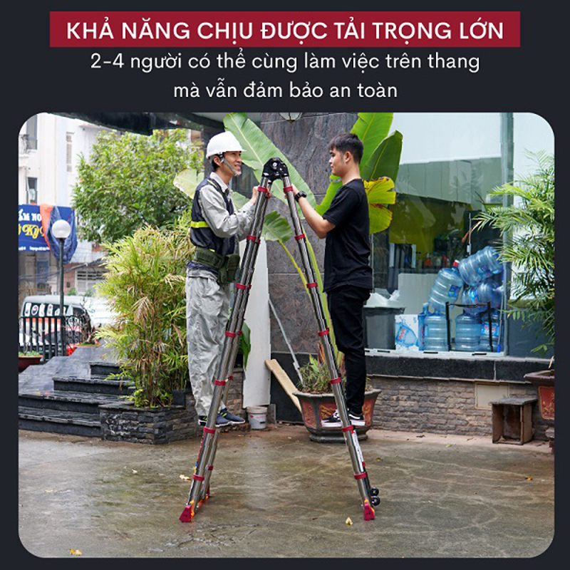 Thang inox rút gọn chữ A Fujihome  TLA08IR - Hàng chính hãng