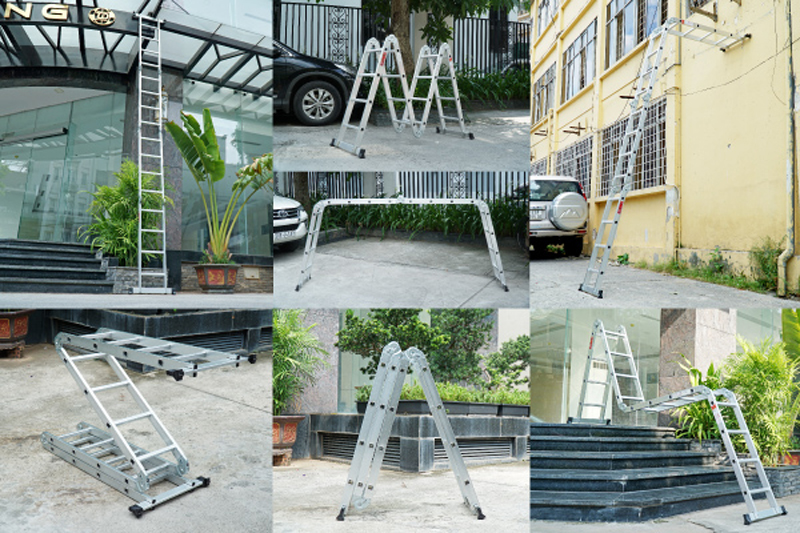 Thang nhôm gấp đa năng 4 đoạn Fujihome ML104 - Hàng chính hãng