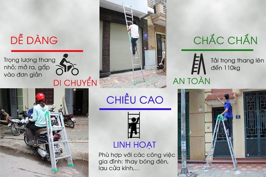 Thang nhôm gấp Nikawa NKY-6C - Hàng chính hãng
