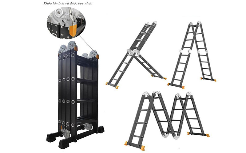Thang nhôm gấp bốn đoạn Sumika SKM203 New - Hàng chính hãng