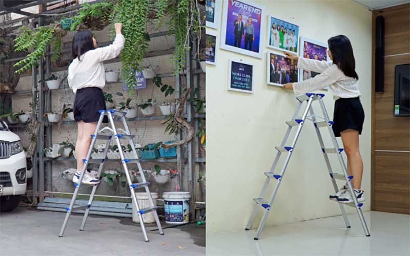 Thang nhôm gấp chữ A Advindeq ADL805 - Hàng chính hãng