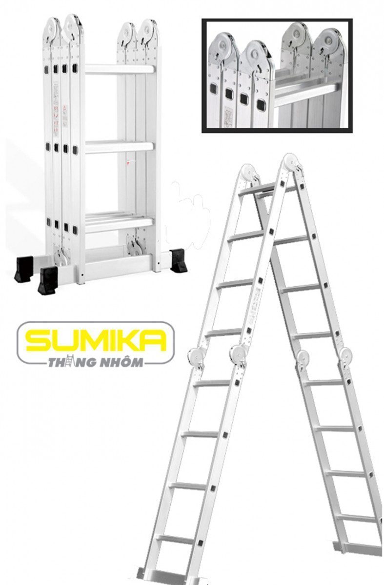 Thang nhôm gấp đa năng Sumika SKM 204 - Hàng chính hãng