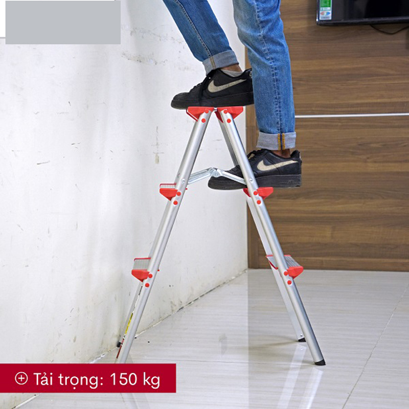 Thang nhôm gấp gọn chữ A Fujihome DL203 - Hàng chính hãng