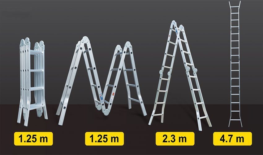 Thang nhôm đa năng gấp 4 khúc Hakawa HK-404 - Hàng chính hãng