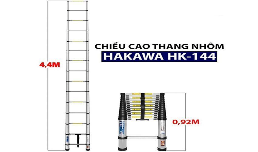 Thang nhôm rút đơn Hakawa HK-114 - Hàng chính hãng