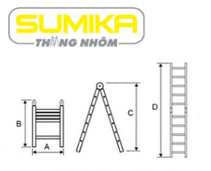 Thang nhôm rút gọn Sumika SK500D - Hàng chính hãng