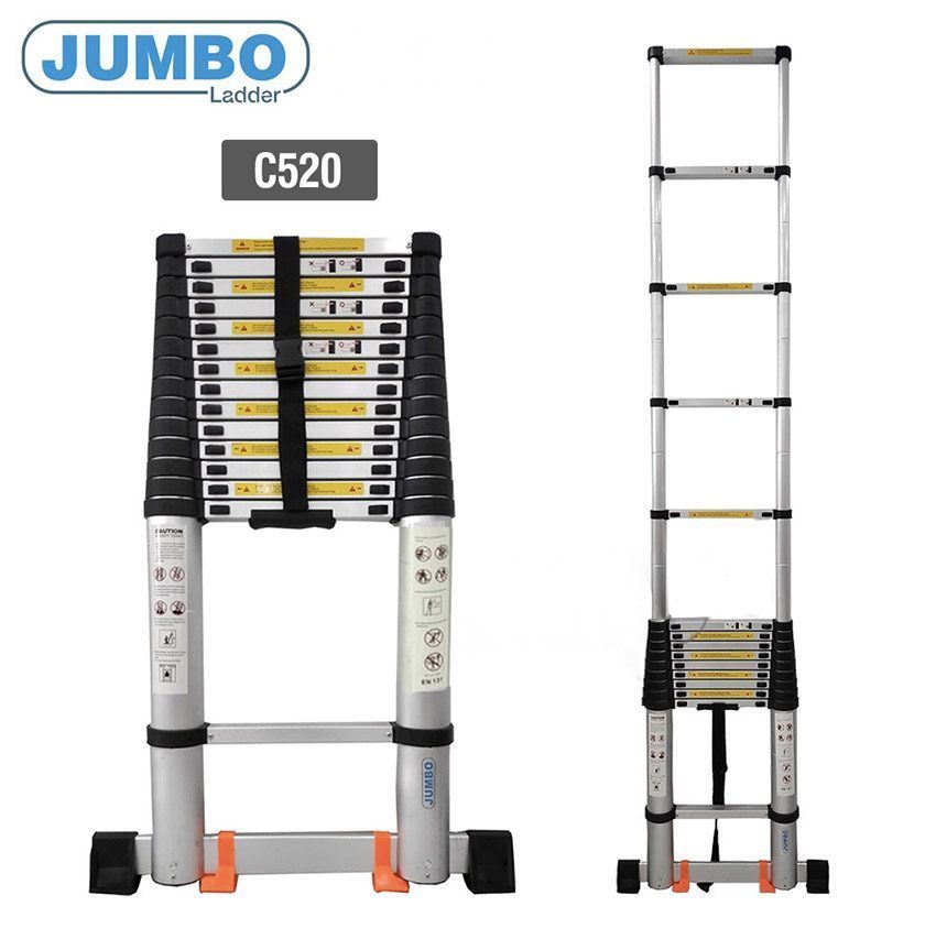 Thang nhôm rút gọn cao cấp Jumbo C520 - Hàng chính hãng