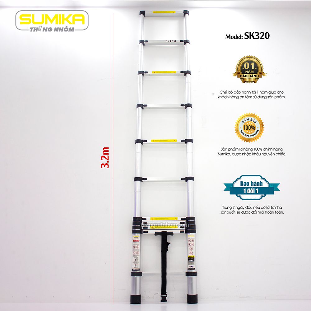 Thang rút nhôm Sumika SK320 - Hàng chính hãng