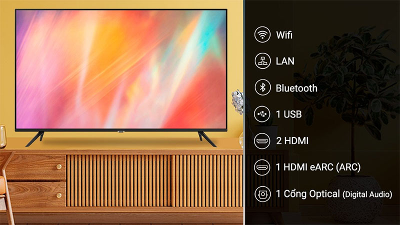 Smart Tivi Samsung 4K 50 inch UA50AU7002 - Hàng chính hãng