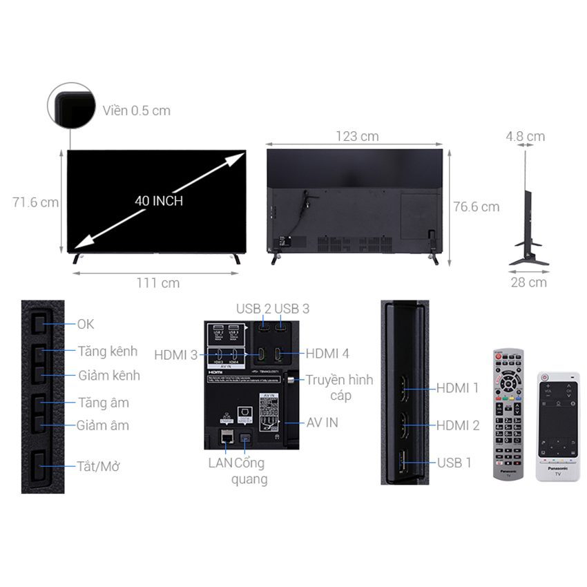 Smart Tivi Panasonic TH-55EZ950V - Hàng chính hãng