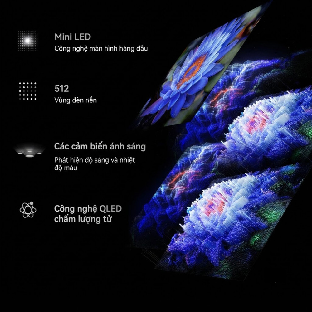Google Tivi QD-MiniLED Xiaomi S 4K 75 inch L75MC-SSE - Hàng chính hãng