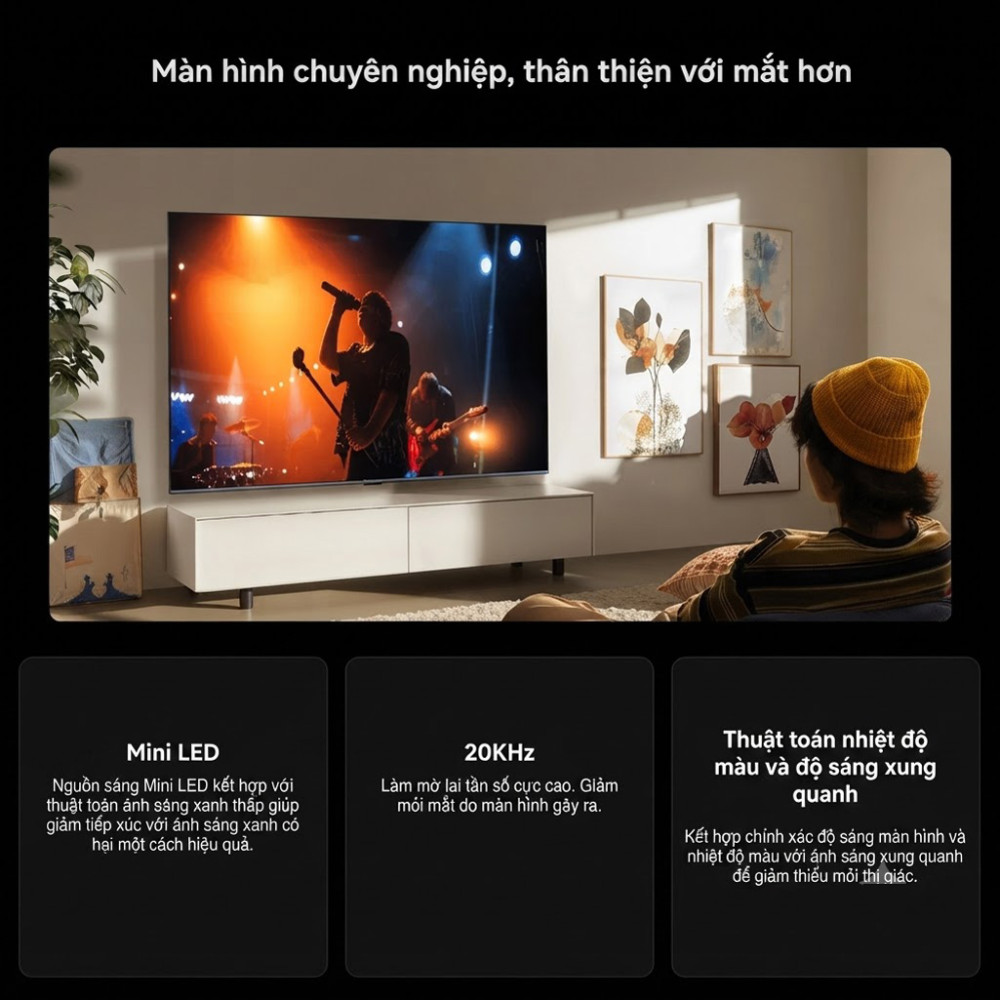 Google Tivi QD-MiniLED Xiaomi S 4K 75 inch L75MC-SSE - Hàng chính hãng