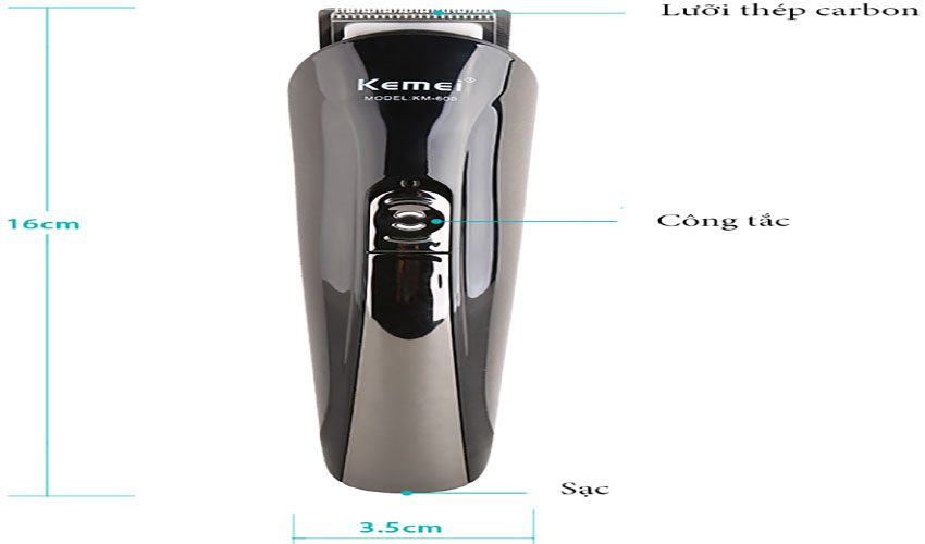Tông đơ cắt tóc đa năng 6 trong 1 Kemei KM-600 - Hàng chính hãng