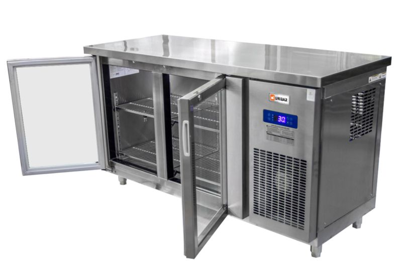 Tủ bàn mát 2 cánh kính Unibar UB-2MK1560 - Hàng chính hãng