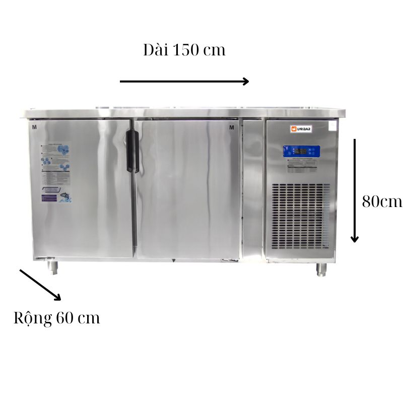 Tủ bàn mát quạt gió Unibar UB-2MI1560 - Hàng chính hãng