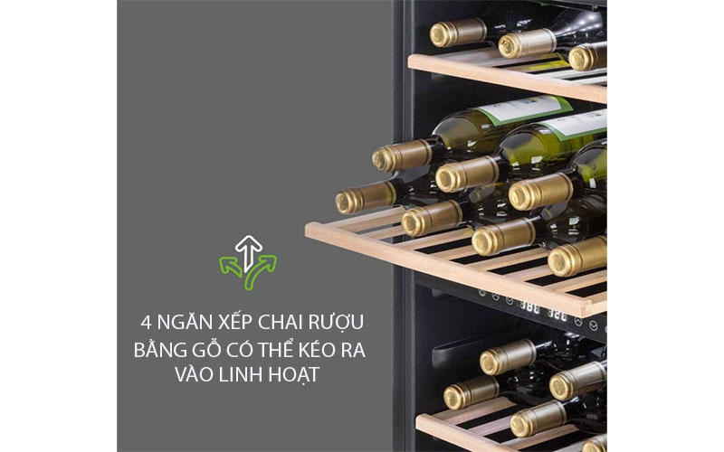 Tủ bảo quản rượu vang Klarstein Vinamour 45D Silver - Hàng chính hãng