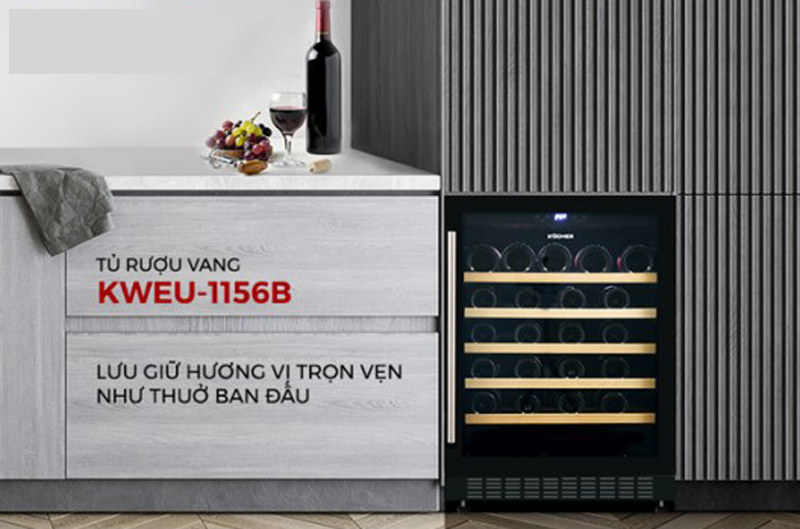 Tủ rượu vang Kocher KWEU-1156B - Hàng chính hãng