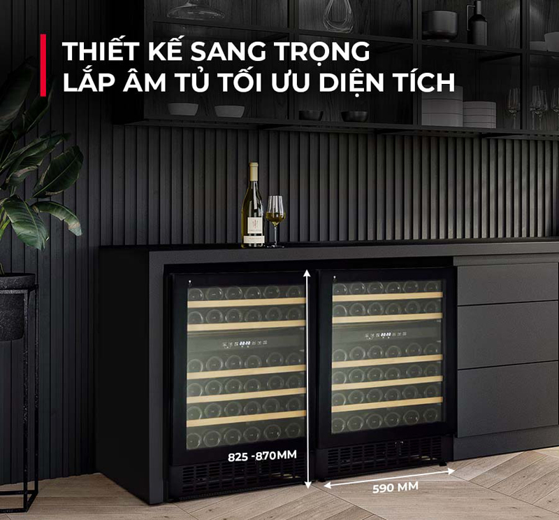Tủ bảo quản rượu vang Hafele HW-C129FB - Hàng chính hãng