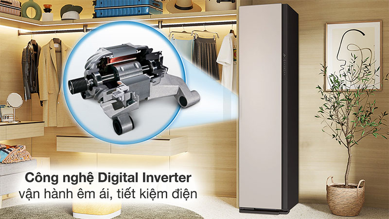 Tủ chăm sóc quần áo thông minh Inverter Bespoke AirDresser 3 móc Samsung DF60A8500EG/SV - Hàng chính hãng