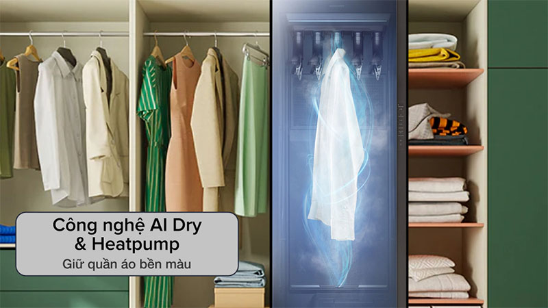 Tủ chăm sóc quần áo thông minh Samsung DF10A9500CG/SV - Hàng chính hãng