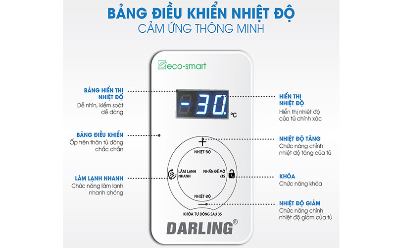 Tủ đông 3 cánh Darling Inverter 1700 lít DMF-1579ASI - Hàng chính hãng