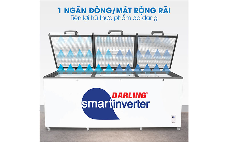 Tủ đông 3 cánh Darling Inverter 1700 lít DMF-1579ASI - Hàng chính hãng