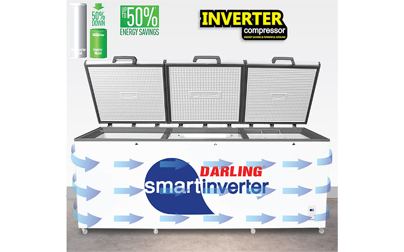 Tủ đông 3 cánh Darling Inverter 1700 lít DMF-1579ASI - Hàng chính hãng