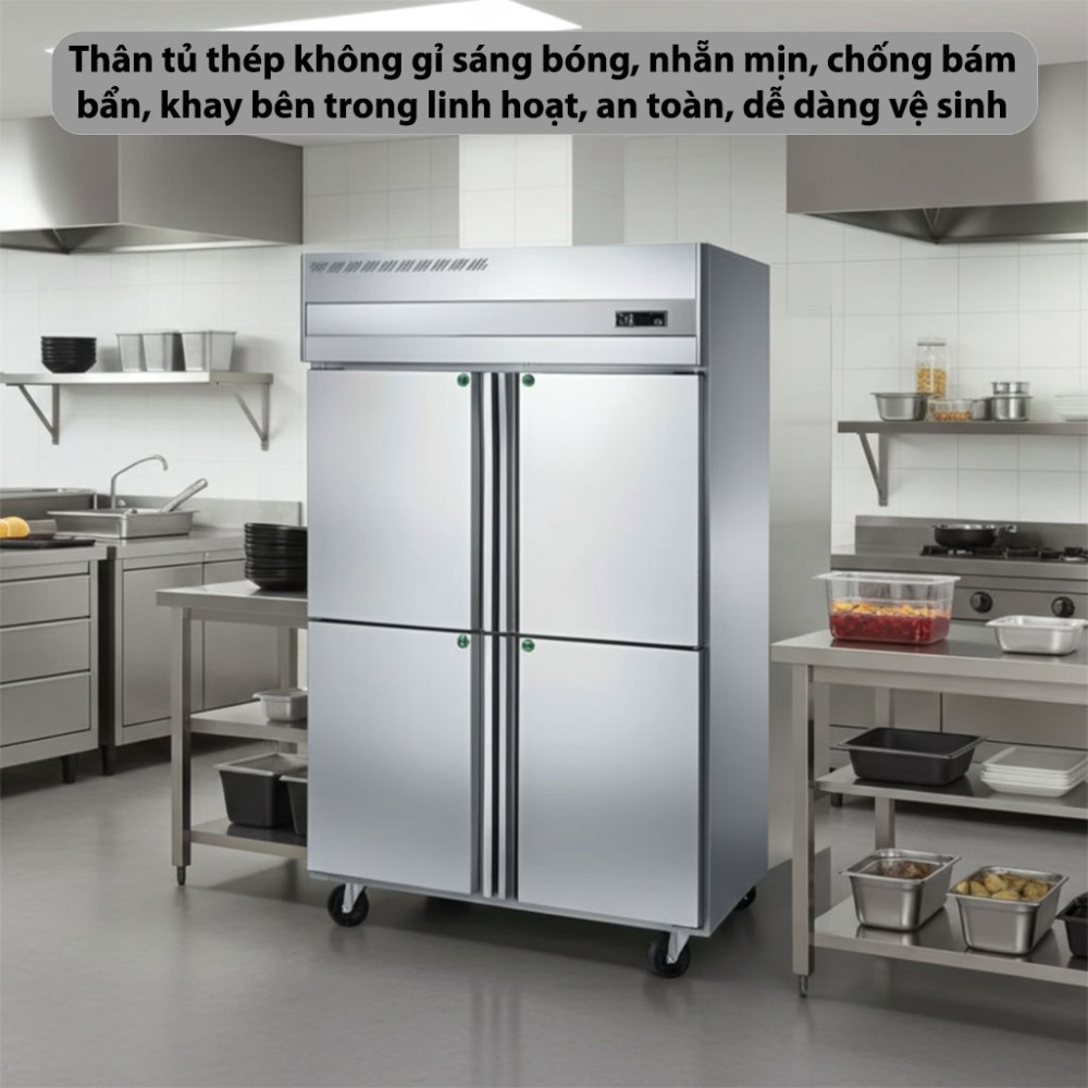 Tủ đông 4 cánh CVSA SPFD-1050-1000LD - Hàng chính hãng