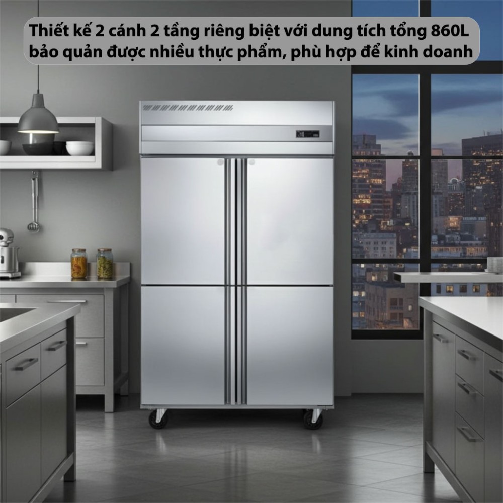 Tủ đông 4 cánh CVSA SPFD-1050-1000LD - Hàng chính hãng