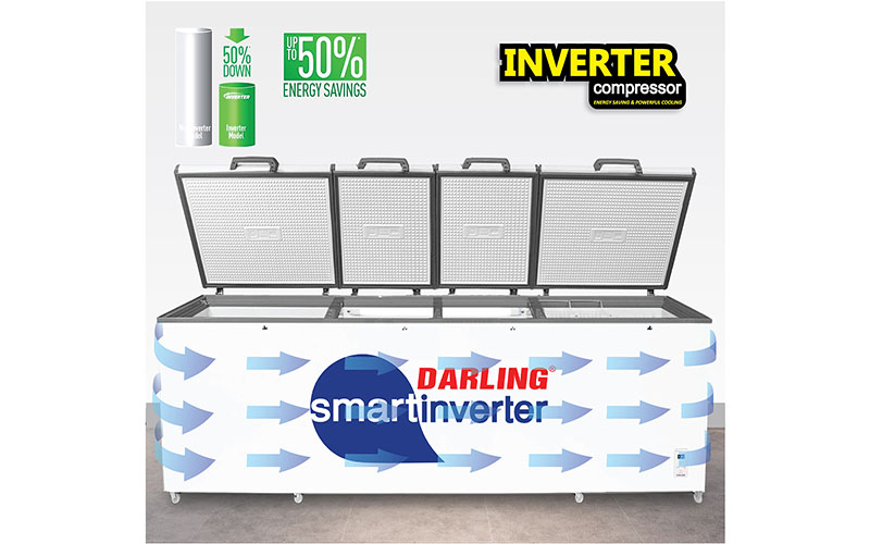 Tủ đông 4 cánh Inverter 2100L Darling DMF-1779ASI - Hàng chính hãng