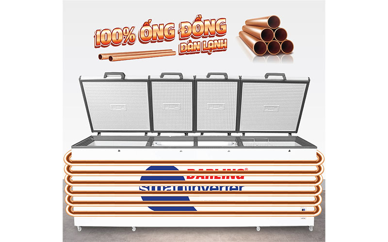 Tủ đông 4 cánh Inverter 2100L Darling DMF-1779ASI - Hàng chính hãng
