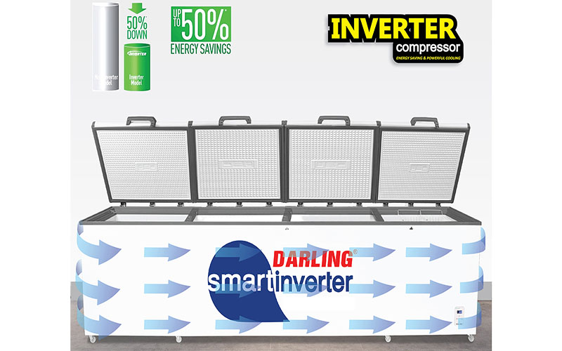 Tủ đông 4 cánh Inverter Darling DMF-1979ASI - Hàng chính hãng