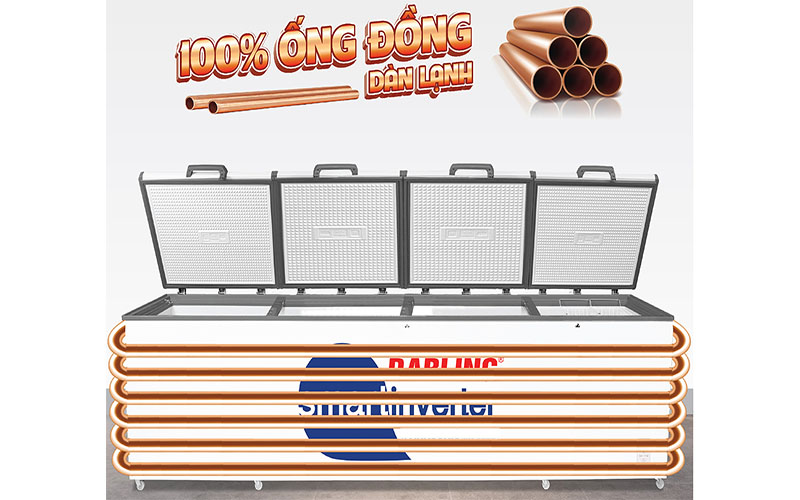 Tủ đông 4 cánh Inverter Darling DMF-1979ASI - Hàng chính hãng