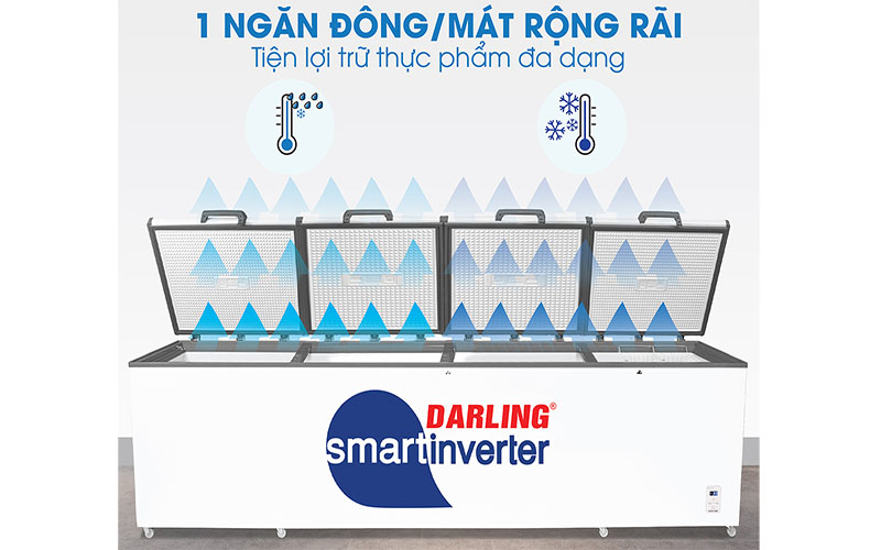 Tủ đông 4 cánh Inverter Darling DMF-1979ASI - Hàng chính hãng
