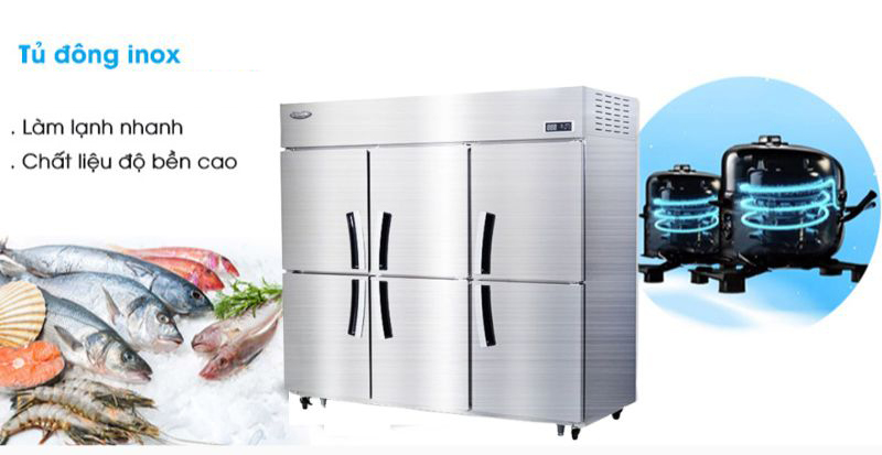 Tủ đông công nghiệp 6 cánh Lassele LF-1981PC - Hàng chính hãng