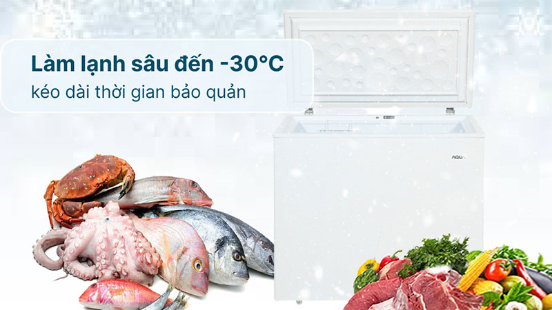 Tủ đông Aqua 203 lít AQF-C3001S - Hàng chính hãng