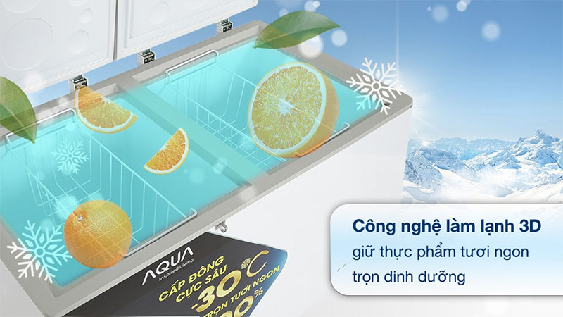 Tủ đông Aqua 365 lít AQF-C5702S - Hàng chính hãng