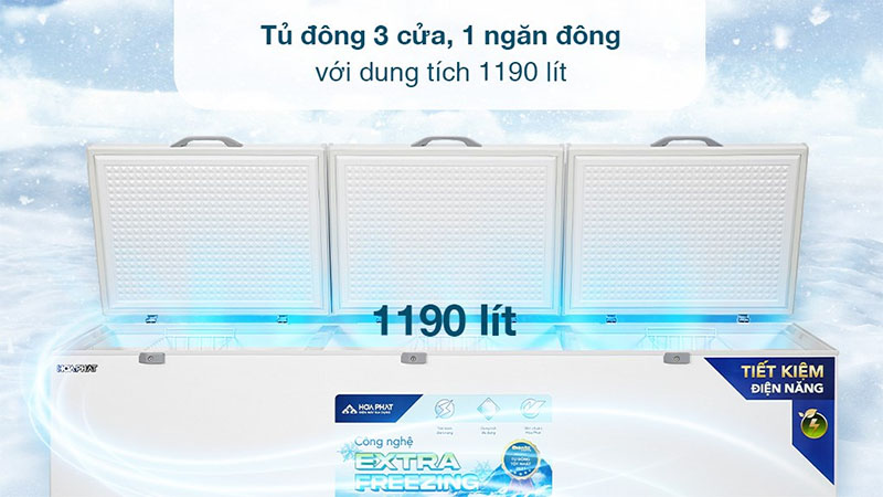 Tủ đông Hòa Phát 1190 lít HPF-AD61190 - Hàng chính hãng